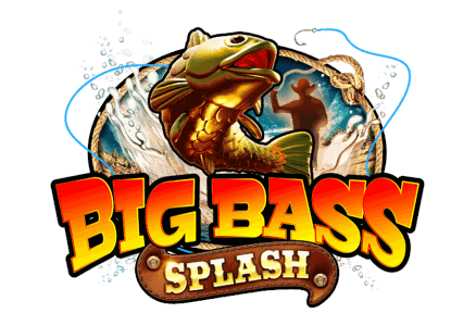 Big Bass Splash slot logo badge with bass fish emblem